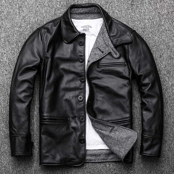 men's leather & faux men 2021 fashion genuine jacket lapel slim fit cowhide turan-down collar motorcycle biker coat male, Black
men's leather & faux men 2021 fashion genuine jacket lapel slim fit cowhide turan-down collar motorcycle biker coat male, Black