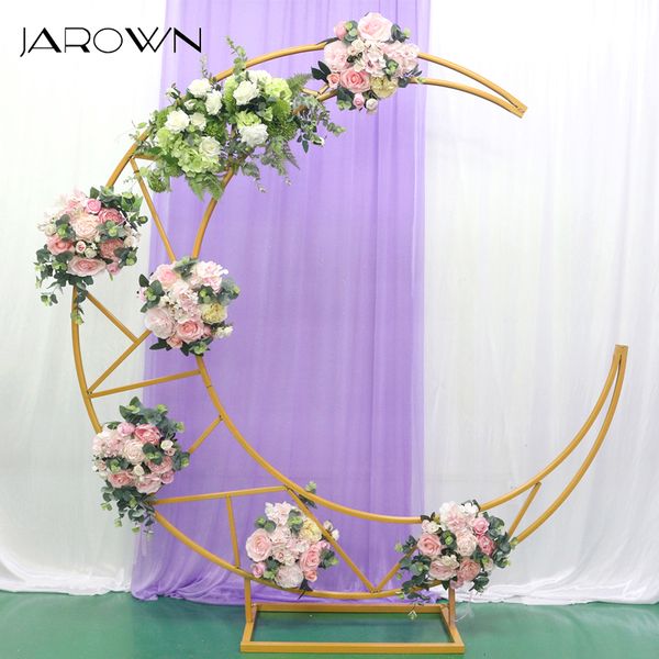 jarown wedding props wrought iron moon arch flower shelf wedding party stage background decoration moon screen stand
jarown wedding props wrought iron moon arch flower shelf wedding party stage background decoration moon screen stand