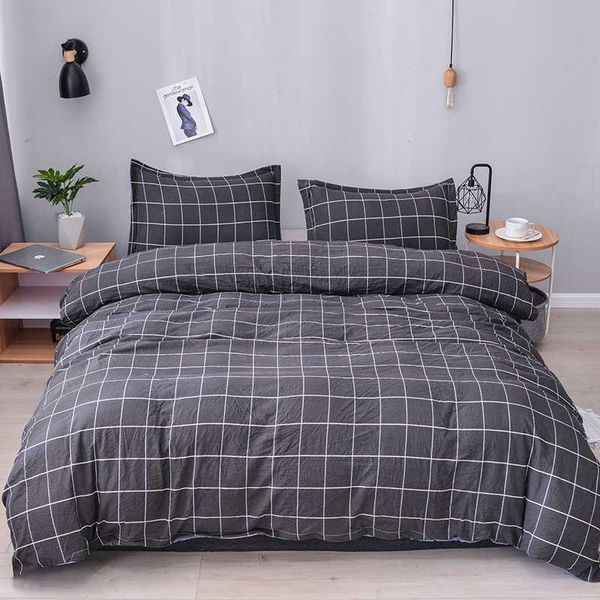 

soft grid bedding sets washed cotton duvet cover set  quilt sets king comforter bedding us twin set