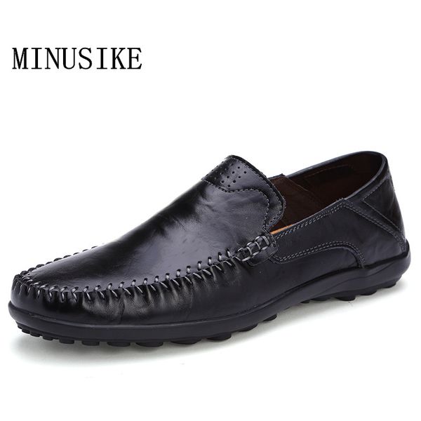 men leather shoes casual men loafers moccasins sneakers breathable slip on driving shoes plus size 47, Black
men leather shoes casual men loafers moccasins sneakers breathable slip on driving shoes plus size 47, Black