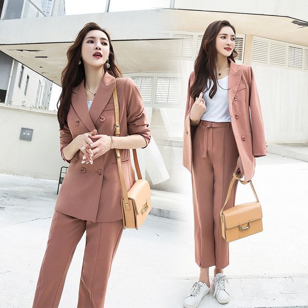 fashion work 2 piece sets pant suits double breasted loose blazer jacket & pencil pants pant office lady suit women outfits, White;black
fashion work 2 piece sets pant suits double breasted loose blazer jacket & pencil pants pant office lady suit women outfits, White;black