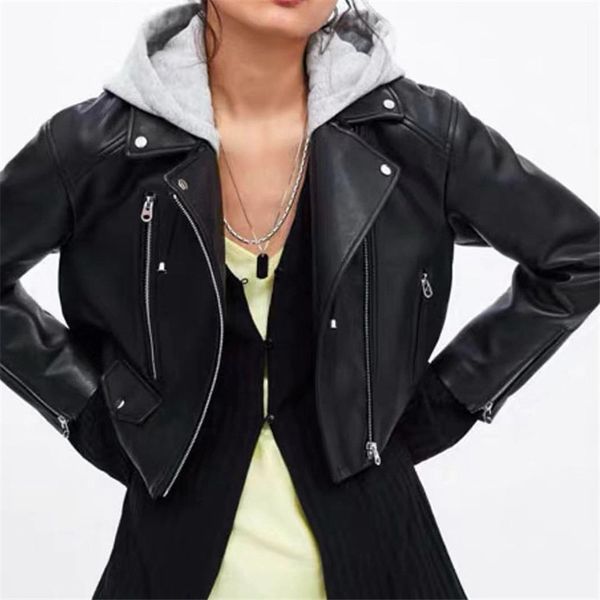 motorcycle clothing 2020 women hooded detachable leather jacket streetwear short black punk pu leather jacket coat zipper rivet
motorcycle clothing 2020 women hooded detachable leather jacket streetwear short black punk pu leather jacket coat zipper rivet