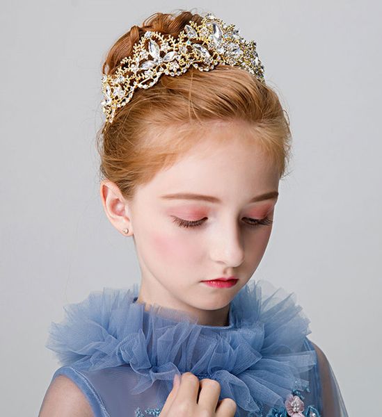 new crown girl hair decoration flower girl christmas water drill headband ornaments princess crown headband, White;red
new crown girl hair decoration flower girl christmas water drill headband ornaments princess crown headband, White;red