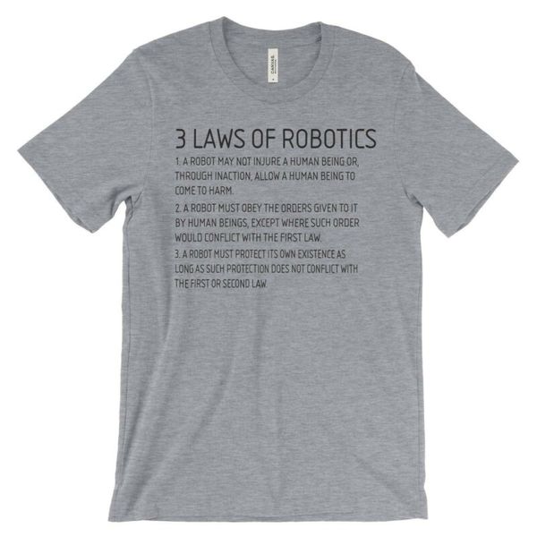 men's t-shirts three laws of robotics t-shirt. isaac asimov science fiction cotton tee., White;black
men's t-shirts three laws of robotics t-shirt. isaac asimov science fiction cotton tee., White;black