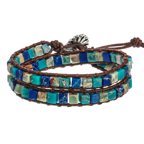 2 layers stone wrap bracelet for women men handmade genuine leather braided geometric natural imperial jasper agalmatolite beads jewelry, Black
2 layers stone wrap bracelet for women men handmade genuine leather braided geometric natural imperial jasper agalmatolite beads jewelry, Black