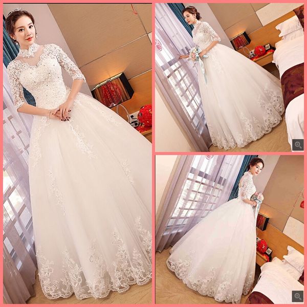 robe de mariage ball gown wedding dress lace appliques beaded sequins hollow back formal wedding gowns selling bride dresses, White
robe de mariage ball gown wedding dress lace appliques beaded sequins hollow back formal wedding gowns selling bride dresses, White