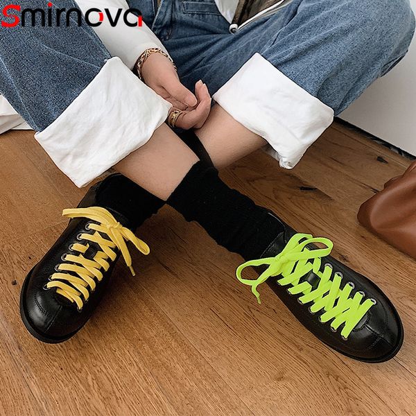 smirnova 2020 single shoes ladies genuine leather women pumps round toe lace up spring summer 3.5cm low heel casual shoes woman, Black
smirnova 2020 single shoes ladies genuine leather women pumps round toe lace up spring summer 3.5cm low heel casual shoes woman, Black