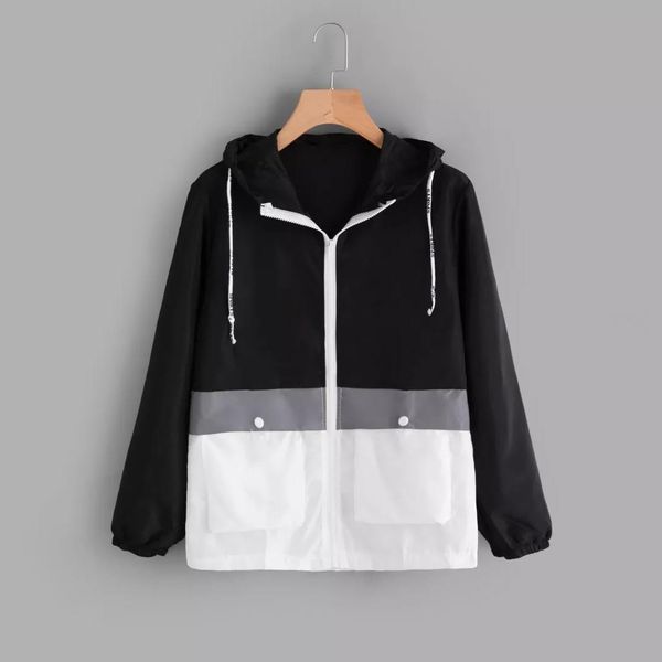 2019 patchwork women jackets windbreaker zipper hoodies thin coat fashion casual outerwear spring sports jackets, Black;brown
2019 patchwork women jackets windbreaker zipper hoodies thin coat fashion casual outerwear spring sports jackets, Black;brown