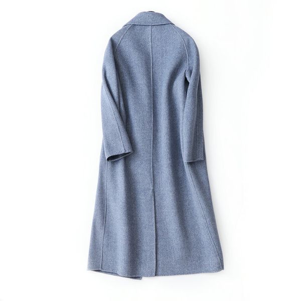 2019 turn down collar women woolen coat drouble breasted elegant 95% wool cashmere long coat jacket women casaco feminino, Black
2019 turn down collar women woolen coat drouble breasted elegant 95% wool cashmere long coat jacket women casaco feminino, Black