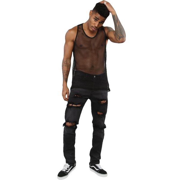 summer mens muscle mesh see-through fishnet sheer t-shirts sleeveless nightclub sheer vest costume, White;black
summer mens muscle mesh see-through fishnet sheer t-shirts sleeveless nightclub sheer vest costume, White;black