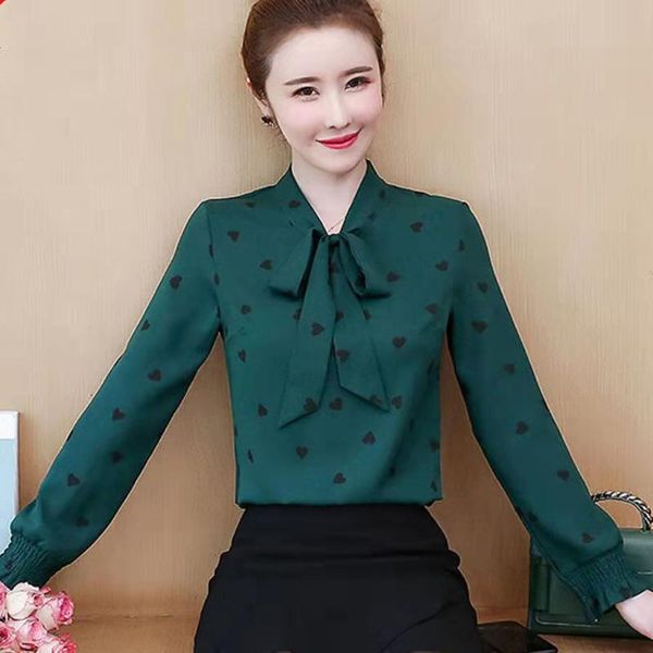 women shirt heart print bow collar long sleeve fashion women casual long sleeve printed bow collar casual ladies shirts, White
women shirt heart print bow collar long sleeve fashion women casual long sleeve printed bow collar casual ladies shirts, White