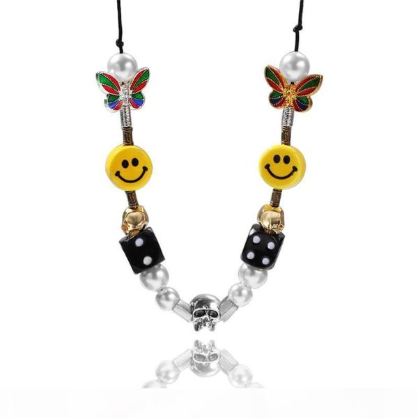 hip hop mens pearl necklace bracelets dice skull face smile pearl smiley necklace for men women 
hip hop mens pearl necklace bracelets dice skull face smile pearl smiley necklace for men women