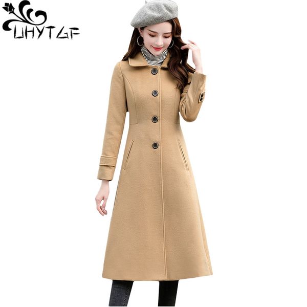 uhytgfwomen winter jacket new quality autumn wool coat single-breasted slim long coat solid color wild plus size jacket 947, Black
uhytgfwomen winter jacket new quality autumn wool coat single-breasted slim long coat solid color wild plus size jacket 947, Black