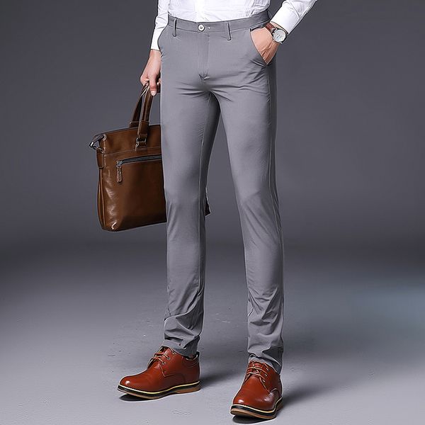 men's suits & blazers pants gray black suit summer thin section business casual formal trousers, White;black
men's suits & blazers pants gray black suit summer thin section business casual formal trousers, White;black