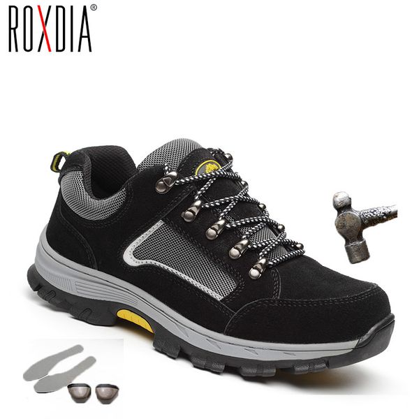 roxdia brand plus size 39-48 women men work & safety boots genuine leather steel toecap impact resistant man ladies shoes rxm114, Black
roxdia brand plus size 39-48 women men work & safety boots genuine leather steel toecap impact resistant man ladies shoes rxm114, Black