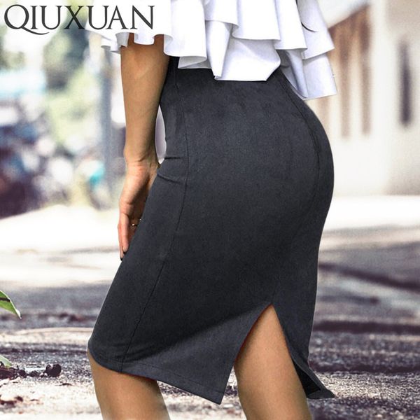 qiuxuan casual women skirts spring autumn female basic soft thickened bodycon split stretchy pencil skirt packet hip sexy, Black
qiuxuan casual women skirts spring autumn female basic soft thickened bodycon split stretchy pencil skirt packet hip sexy, Black