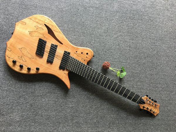 

Оптовая 8 струнная форма гитары Custom Model 8 струнная электрогитара из цельного дерева мармелад черного дерева в натуральный цвет