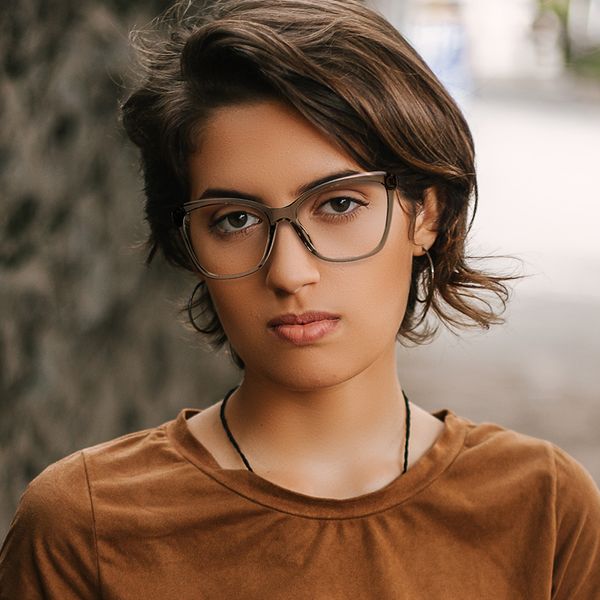women blue light proof glasses trend spring plain eyeglasses frame glasses, White;black
women blue light proof glasses trend spring plain eyeglasses frame glasses, White;black