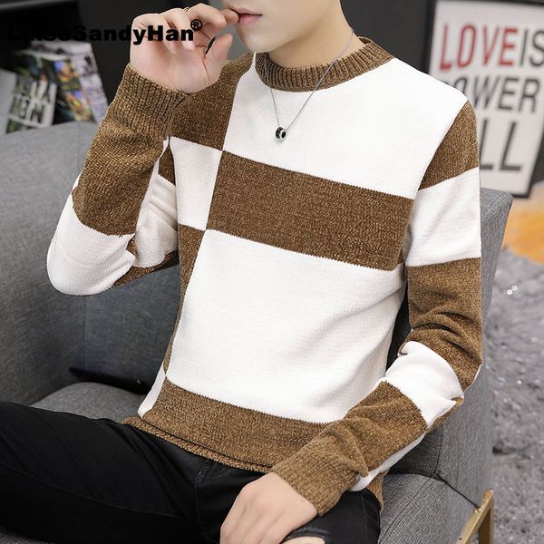 men's sweaters long-sleeved round neck geometric knit sweater man loose and simple design fashion commuter pullover spring autumn, White;black
men's sweaters long-sleeved round neck geometric knit sweater man loose and simple design fashion commuter pullover spring autumn, White;black