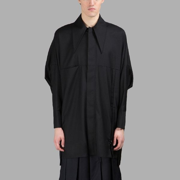 customized black big tip-collar independent original design brand loose medium-length shoulder-dropping young long-sleeved shirt, White;black
customized black big tip-collar independent original design brand loose medium-length shoulder-dropping young long-sleeved shirt, White;black