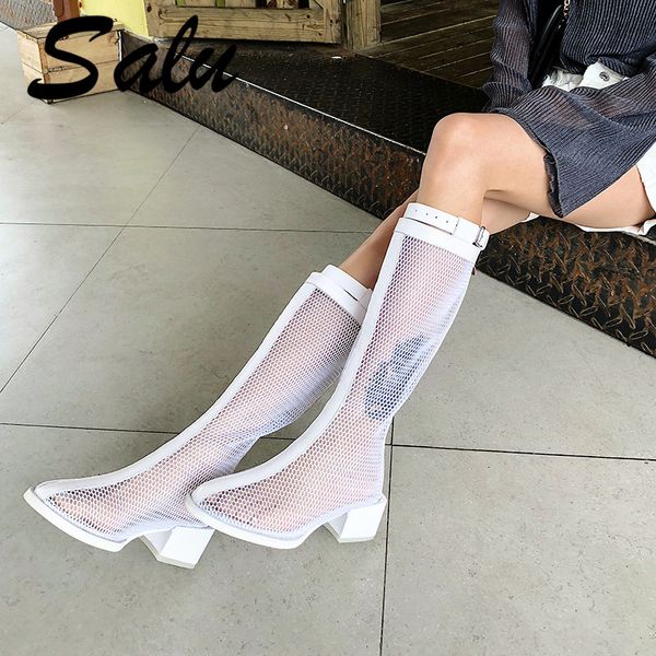 salu size 34-43 fashion women summer boots eound toe fretwork knee high summer boots party shoes women footwear, Black
salu size 34-43 fashion women summer boots eound toe fretwork knee high summer boots party shoes women footwear, Black