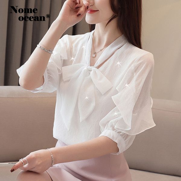 bow collar shining glittering chiffon blouse 2019 summer half sleeve shirt white of women casual shirt blouse m19052628
bow collar shining glittering chiffon blouse 2019 summer half sleeve shirt white of women casual shirt blouse m19052628