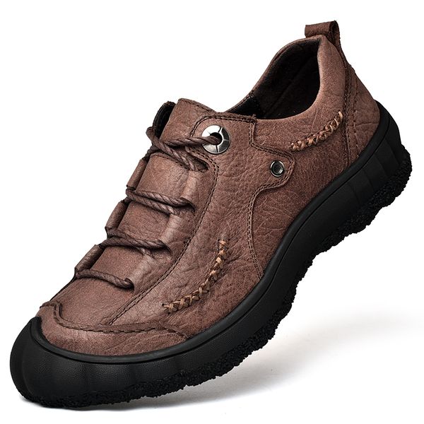 men's four seasons breathable soft bottom head layer cowhide outdoor recreational shoe men travel mountaineering wear shoes, Black
men's four seasons breathable soft bottom head layer cowhide outdoor recreational shoe men travel mountaineering wear shoes, Black