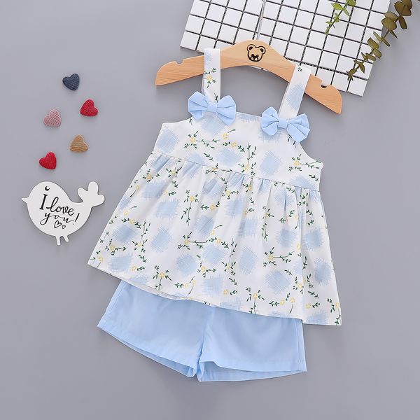 kds designer clothes 2019 fashion summer baby girls clothes spaghetti strap with bow shorts 2 piece outfits kids clothes clothing sets, White
kds designer clothes 2019 fashion summer baby girls clothes spaghetti strap with bow shorts 2 piece outfits kids clothes clothing sets, White