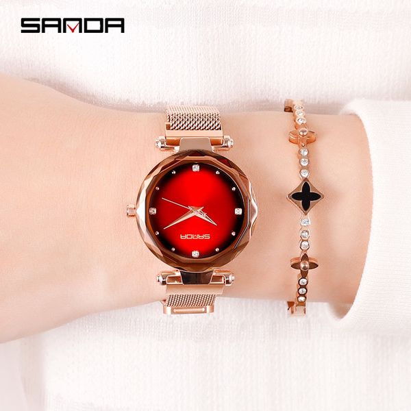 sanda new korean fashion student diamond female watch gradient color magnet waterproof lazy watch sport womens watches, Slivery;brown
sanda new korean fashion student diamond female watch gradient color magnet waterproof lazy watch sport womens watches, Slivery;brown