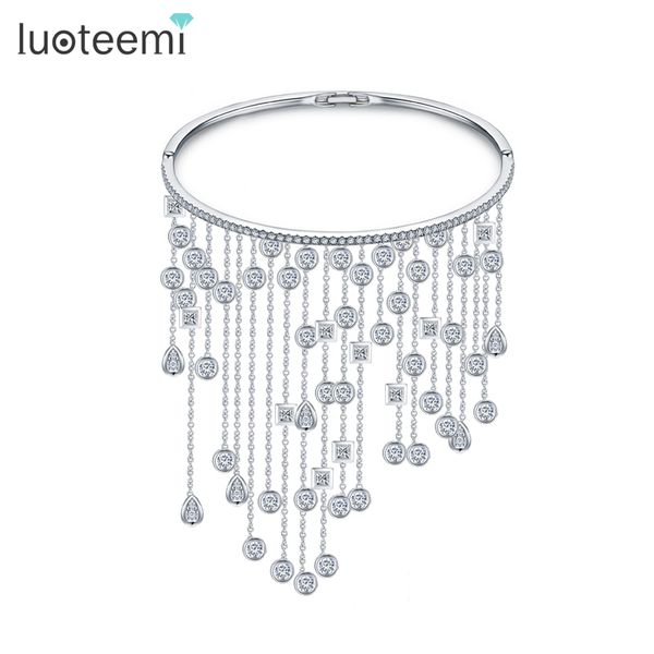 luoteemi fashion selling gift round square cz stone long tassel delicate bangle charm bracelet for women party wedding, Golden;silver
luoteemi fashion selling gift round square cz stone long tassel delicate bangle charm bracelet for women party wedding, Golden;silver