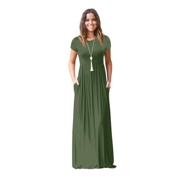 summer long women dress casual o neck short sleeve tanks with pockets a-line dress women beach solid vestidos robe femme, Black;gray
summer long women dress casual o neck short sleeve tanks with pockets a-line dress women beach solid vestidos robe femme, Black;gray