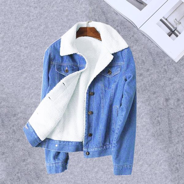 spring autumn winter new 2019 women lambswool jean coat with 4 pockets long sleeves warm jeans coat outwear wide denim jacket, Black;brown
spring autumn winter new 2019 women lambswool jean coat with 4 pockets long sleeves warm jeans coat outwear wide denim jacket, Black;brown