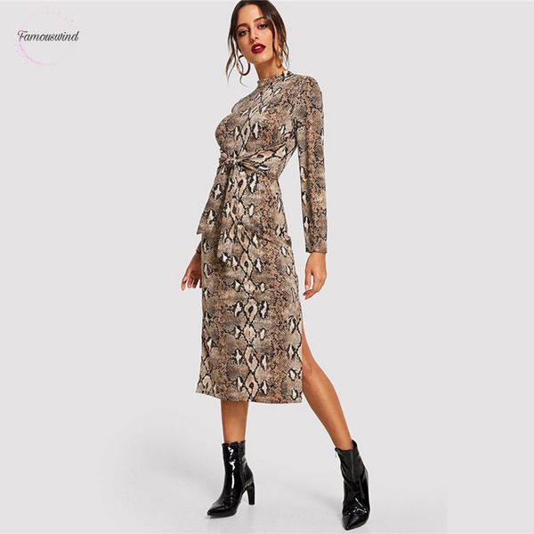 mock autumn snake print dress elegant office autumn ladies midi dresses women clothes long sleeve neck casual dress, Black;gray
mock autumn snake print dress elegant office autumn ladies midi dresses women clothes long sleeve neck casual dress, Black;gray