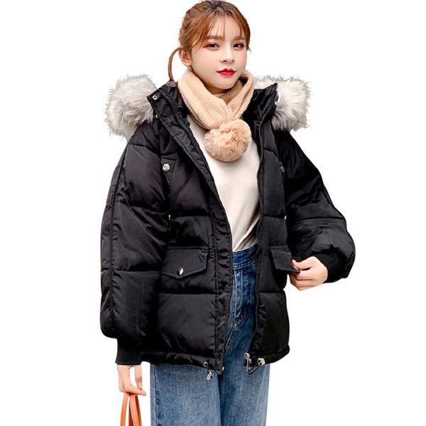 missky winter hoody women parkas short cotton hoodie coat furry collar solid color loose lady overcoat female coats, Black
missky winter hoody women parkas short cotton hoodie coat furry collar solid color loose lady overcoat female coats, Black