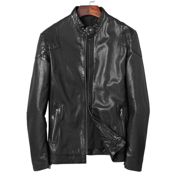 real genuine leather jacket men young male black jacket vintage sheepskin fashion luxury style leather coat autumn winter new
real genuine leather jacket men young male black jacket vintage sheepskin fashion luxury style leather coat autumn winter new