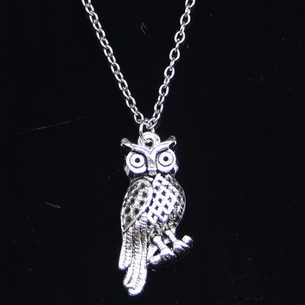 20pcs new fashion necklace 33x15mm owl standing branch silver pendants short long women men colar gift jewelry choker
20pcs new fashion necklace 33x15mm owl standing branch silver pendants short long women men colar gift jewelry choker