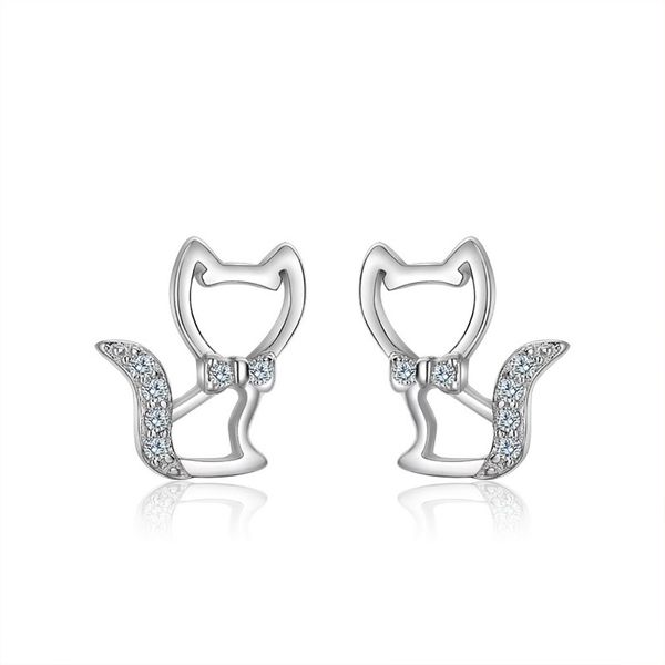 s925 sterling silver lovely cute cat style zircon ear studs earrings earrings fashion for women jewelry, Golden;silver
s925 sterling silver lovely cute cat style zircon ear studs earrings earrings fashion for women jewelry, Golden;silver