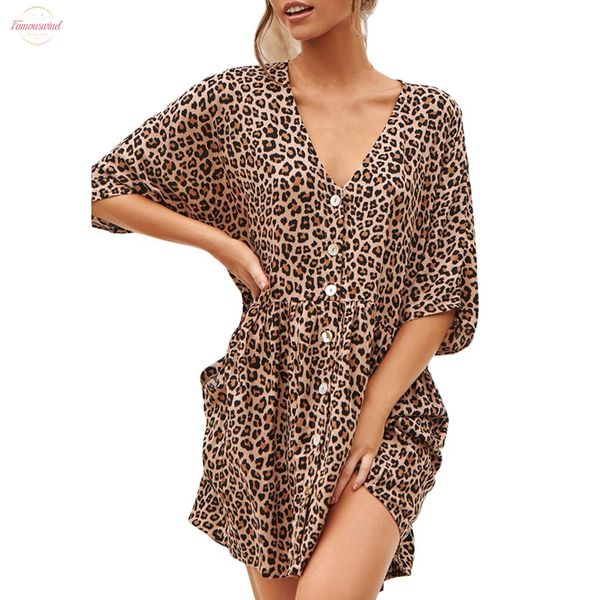 clothes 2020 dress women fashion ladies open leopard splice print button casual knee length dress s 5xl, Black;gray
clothes 2020 dress women fashion ladies open leopard splice print button casual knee length dress s 5xl, Black;gray