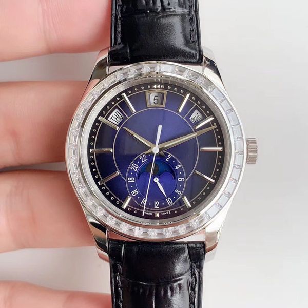 km factory complex function timing watch automatic mechanical movement cal.324s watch by 40mm904l diamond ring sapphire crystal glass lunar, Slivery;brown
km factory complex function timing watch automatic mechanical movement cal.324s watch by 40mm904l diamond ring sapphire crystal glass lunar, Slivery;brown