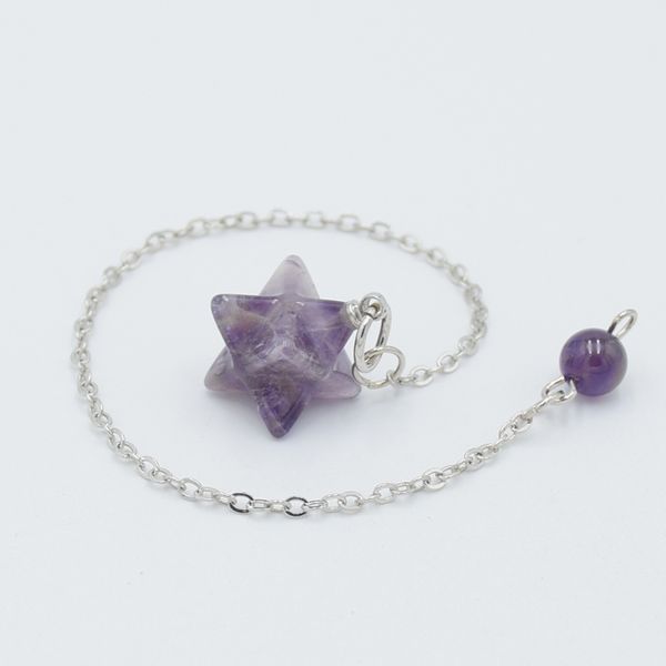 1pc small natural amethysts crystal opal black agates stone merkaba pendant pendulum reiki healing point charm fashion jewelry, Silver
1pc small natural amethysts crystal opal black agates stone merkaba pendant pendulum reiki healing point charm fashion jewelry, Silver