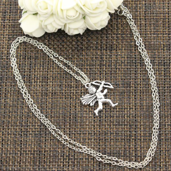new fashion necklace love angel cupid 29x26mm silver pendants short long women men colar gift jewelry choker
new fashion necklace love angel cupid 29x26mm silver pendants short long women men colar gift jewelry choker