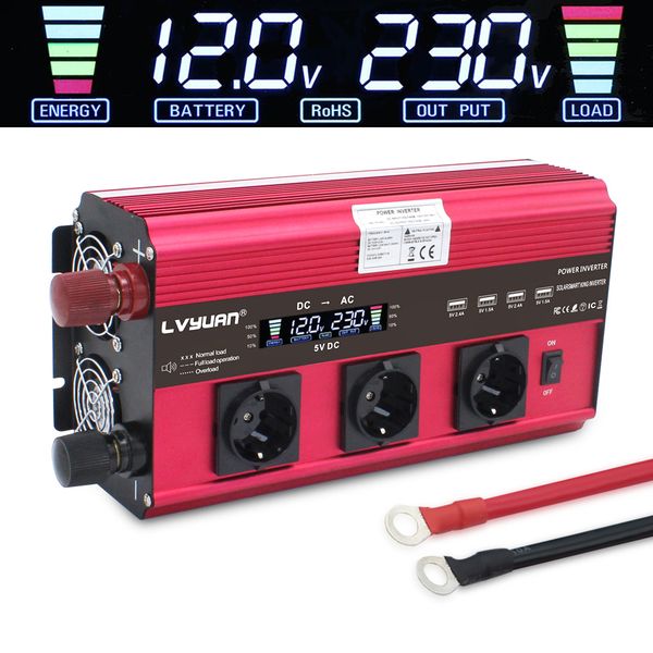 10000w lcd eu socket modified sine wave 12v dc to 220v- 240v 3 ac socket 4 usb power inverter
10000w lcd eu socket modified sine wave 12v dc to 220v- 240v 3 ac socket 4 usb power inverter