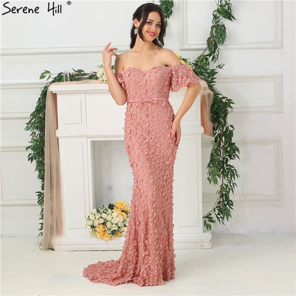 strapless short sleeves mermaid evening dresses 2019 embroidery pearls fashion evening gowns serene hill la6519, White;black 
strapless short sleeves mermaid evening dresses 2019 embroidery pearls fashion evening gowns serene hill la6519, White;black