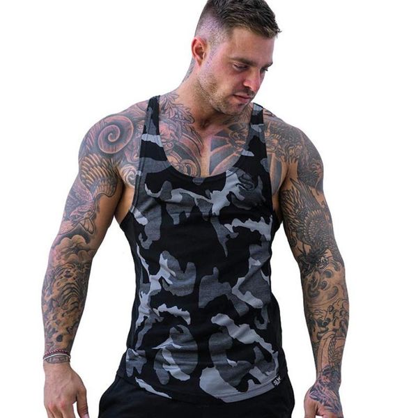 men bodybuilding tank camouflage sleeveless shirt boy gyms fitness workout singlet sling vest summer crossfit brand clothing, White;black
men bodybuilding tank camouflage sleeveless shirt boy gyms fitness workout singlet sling vest summer crossfit brand clothing, White;black