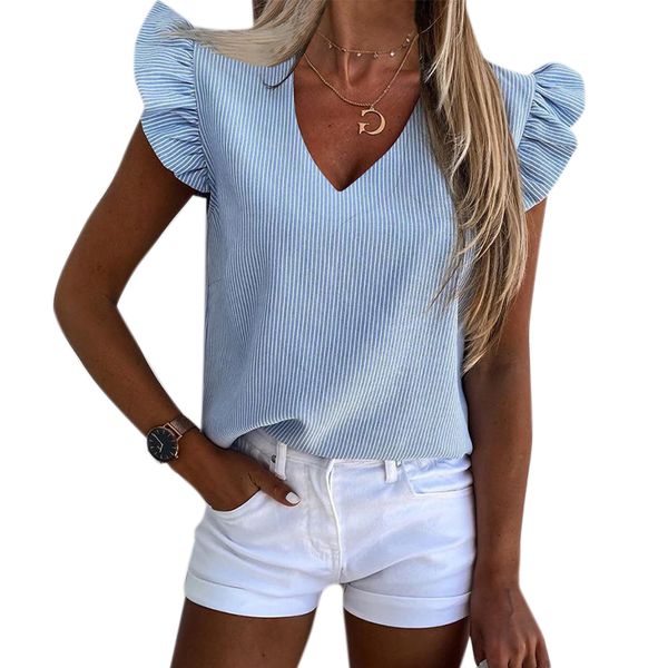 women shirts pineapple floral print ruffle blouse 2020 summer butterfly sleeve shirts women blouse streetwear camisas mujer, White
women shirts pineapple floral print ruffle blouse 2020 summer butterfly sleeve shirts women blouse streetwear camisas mujer, White