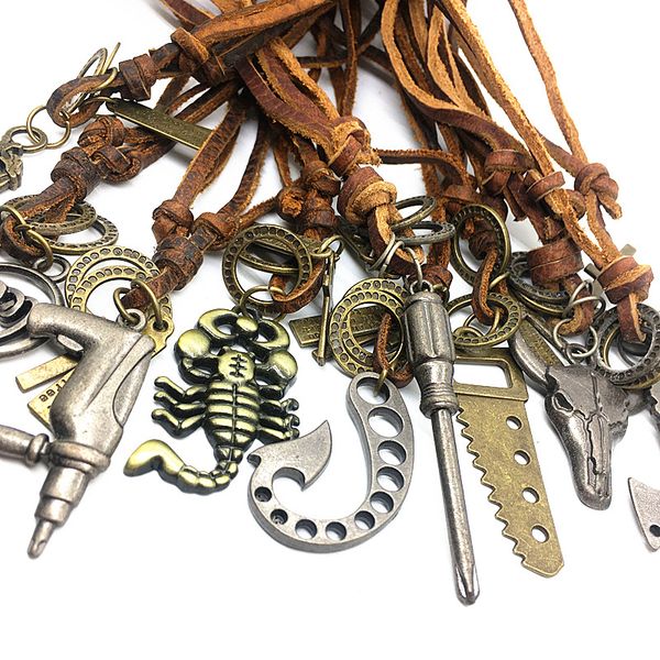 20pcs/lot leather necklace handmade men's women's fashion jewelry punk metal pendant necklaces mixed styles wholesale lot, Silver
20pcs/lot leather necklace handmade men's women's fashion jewelry punk metal pendant necklaces mixed styles wholesale lot, Silver