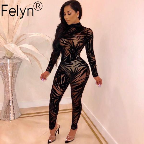 felyn 2020 fashion design jumpsuits transparent sequins o-neck long sleeve summer bodycon rompers, Black;white
felyn 2020 fashion design jumpsuits transparent sequins o-neck long sleeve summer bodycon rompers, Black;white