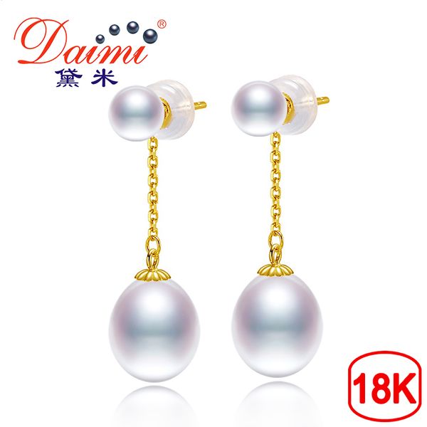 daimi 18k gold drop earrings 3-4mm tiny studs with 6-7mm white drop pearl dangle earrings brand jewelry t190626, Golden;silver
daimi 18k gold drop earrings 3-4mm tiny studs with 6-7mm white drop pearl dangle earrings brand jewelry t190626, Golden;silver