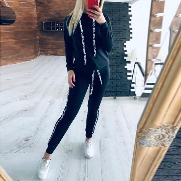 women 2-piece running set 2019 fashion side striped hooded tracksuit workout casual loose sweatshirts fleece joggers #1007, White;black
women 2-piece running set 2019 fashion side striped hooded tracksuit workout casual loose sweatshirts fleece joggers #1007, White;black