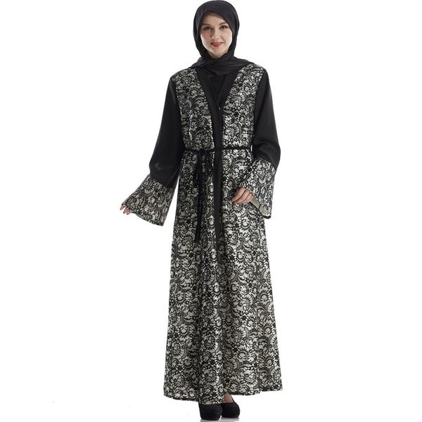2018 lace abaya muslim women long sleeve belt patchwork traditional cardigan fall dubai kaftan, Red
2018 lace abaya muslim women long sleeve belt patchwork traditional cardigan fall dubai kaftan, Red